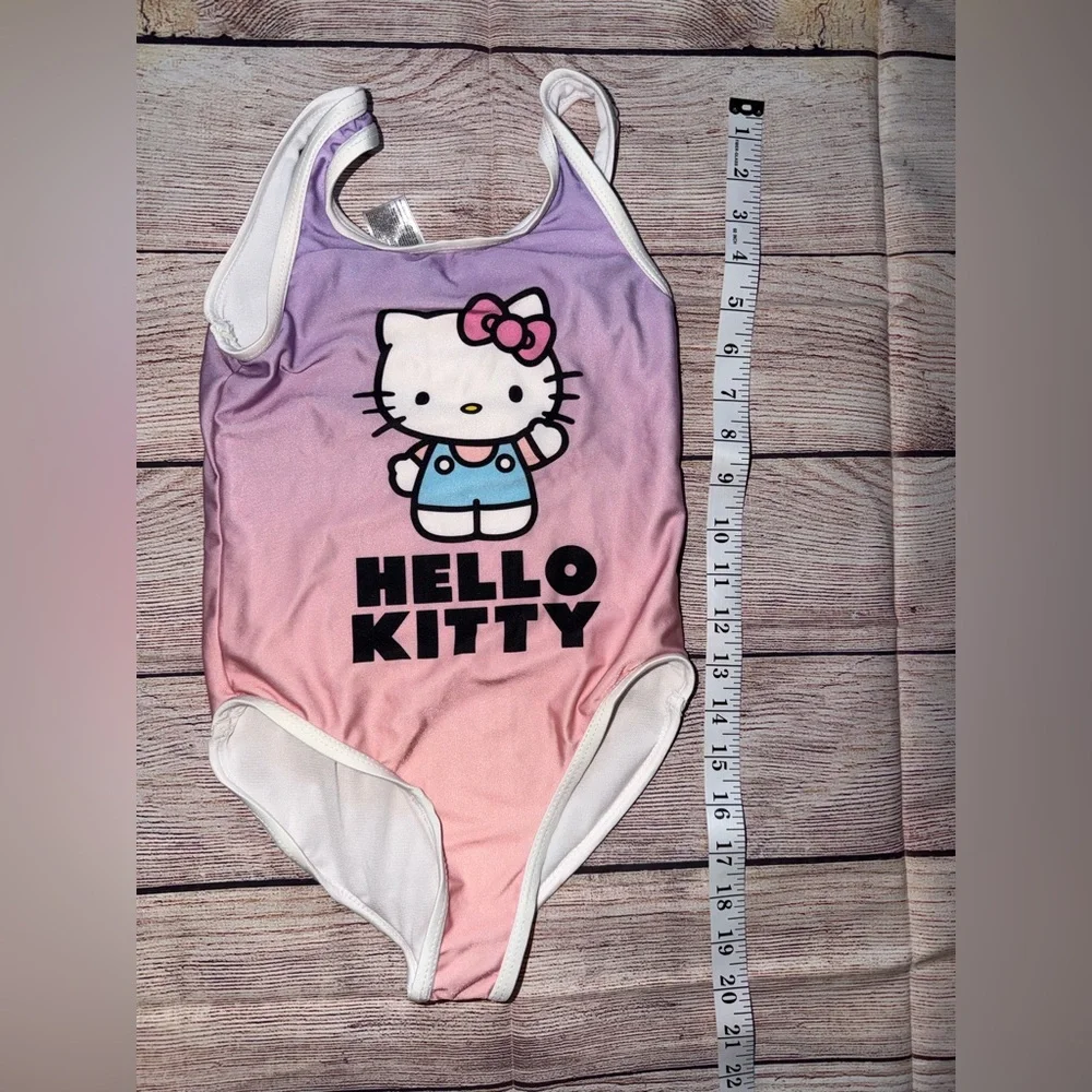 Hello Kitty Pink and Purple Kids Swim One Piece